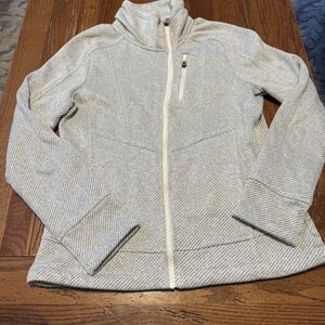 Athleta Style 964405‎ Gray Trail Winds Hike Jacket Sz M 100% Polyester Full Zip